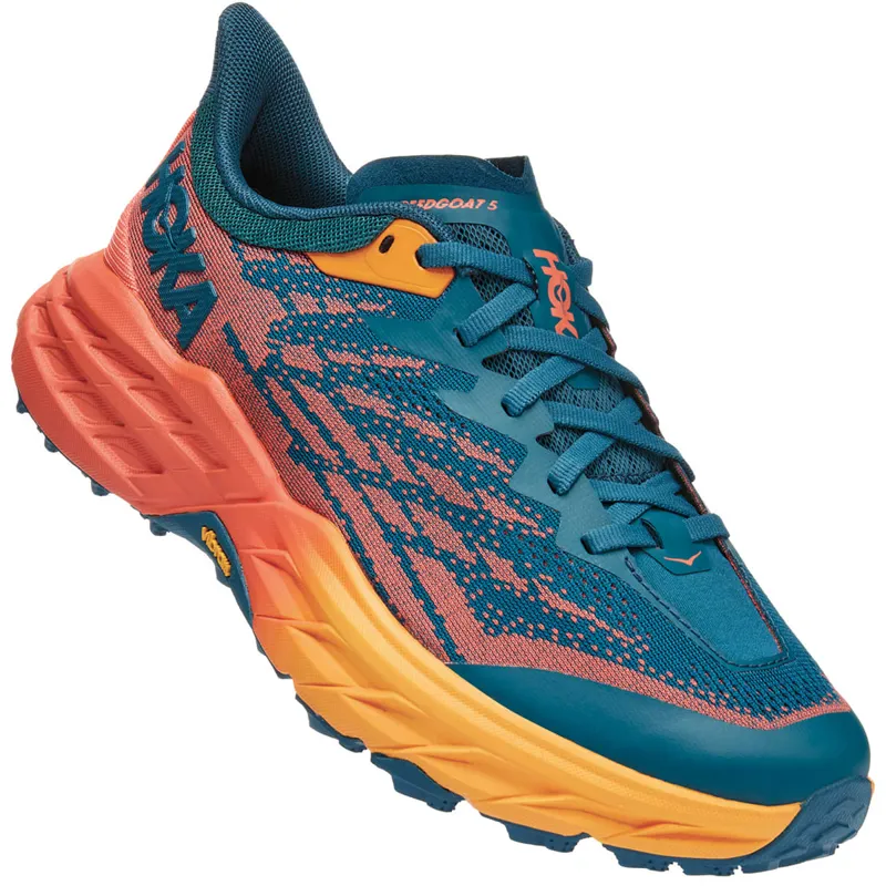 Hoka One One Women's Speedgoat 5 Running Shoes Blue Coral/Camellia-2